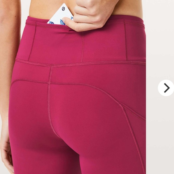 Lululemon Sz 4 Fast & Free 7/8 Tight II *Nulux 25" in Violet Red (dark hot pink) - Picture 7 of 16